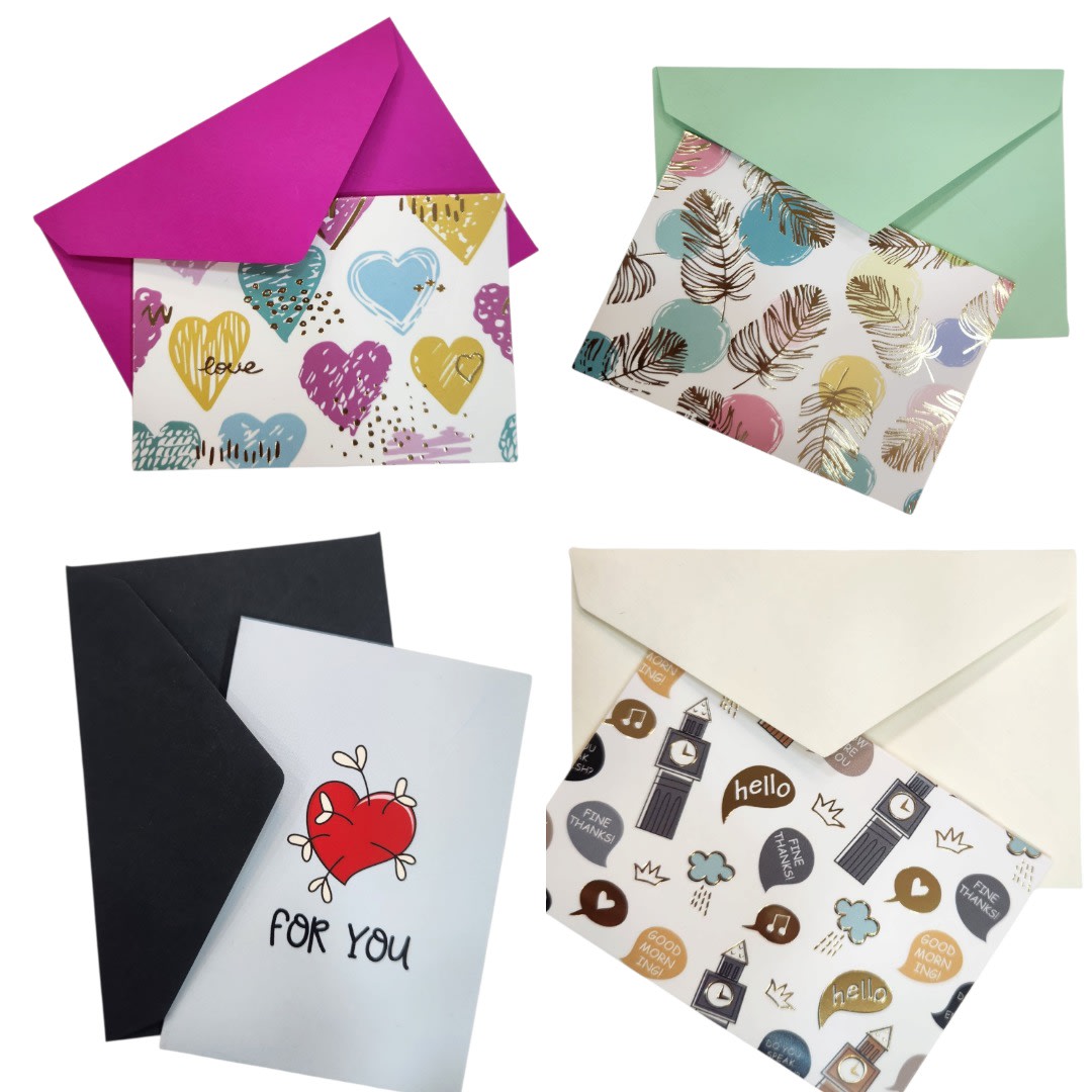 Sobres 7x10.5cm Mas Tarjeta Con Diseño unidad1