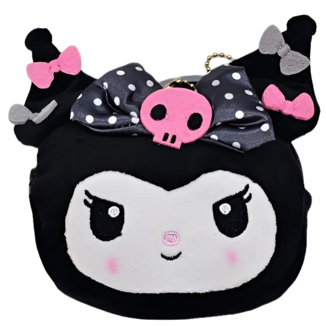 Bolsa Ecologica Con Estuche Linea Pu Kuromi Negro6