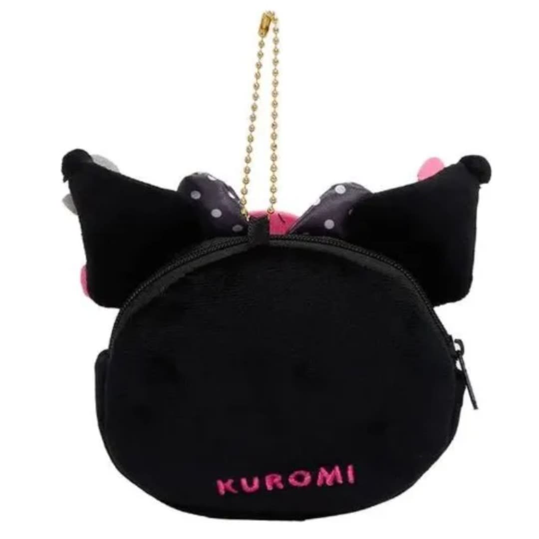Bolsa Ecologica Con Estuche Linea Pu Kuromi Negro4
