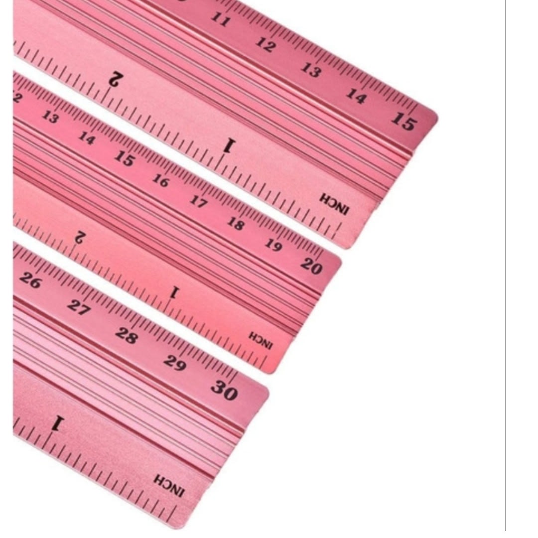 Regla De Aluminio Ibi Craft Para Corte 30cm Rosa1