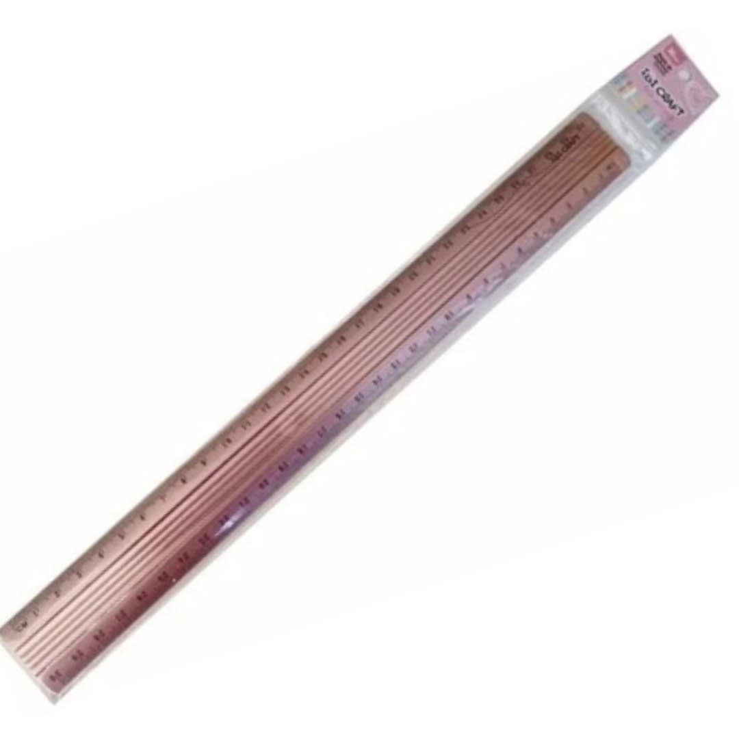 Regla De Aluminio Ibi Craft Para Corte 30cm Rosa3