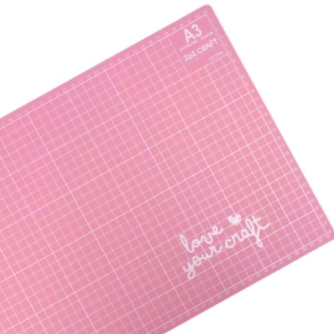 Base De Corte  Goma A3 45x30cm Rosa 3mm Grosor Craft1