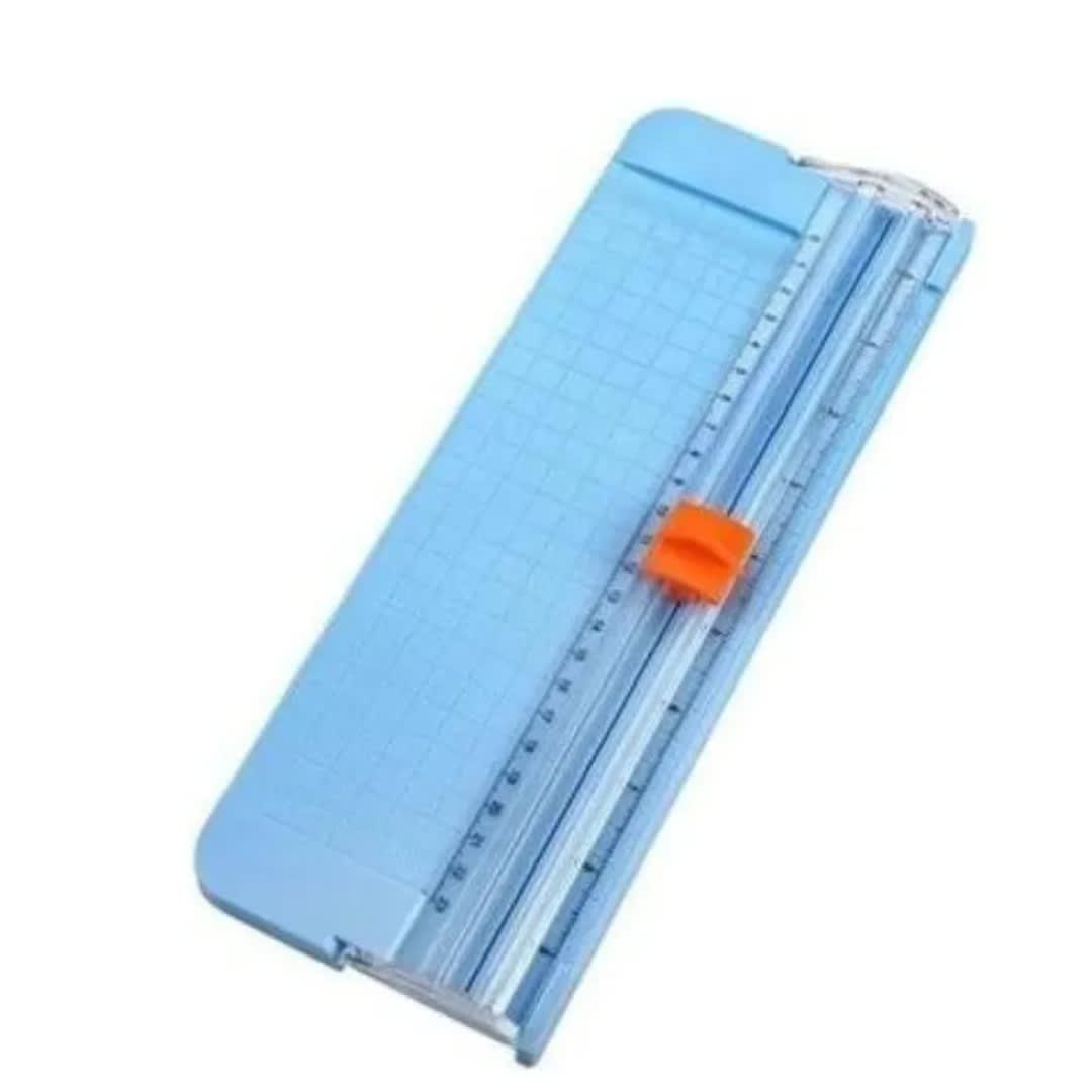 Guillotina De Papel Portátil 27cmx9cm Color Celeste Pastel6