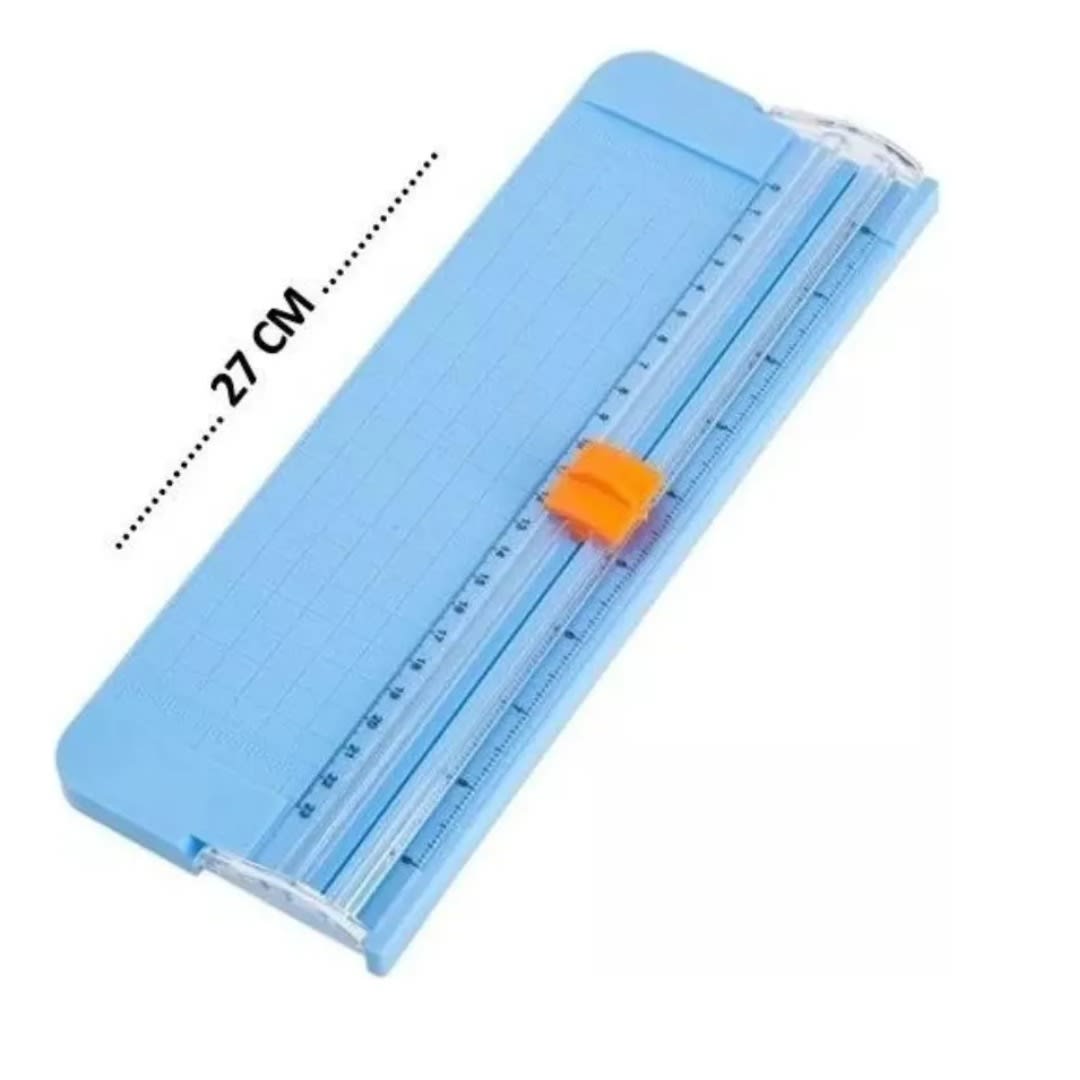 Guillotina De Papel Portátil 27cmx9cm Color Celeste Pastel5
