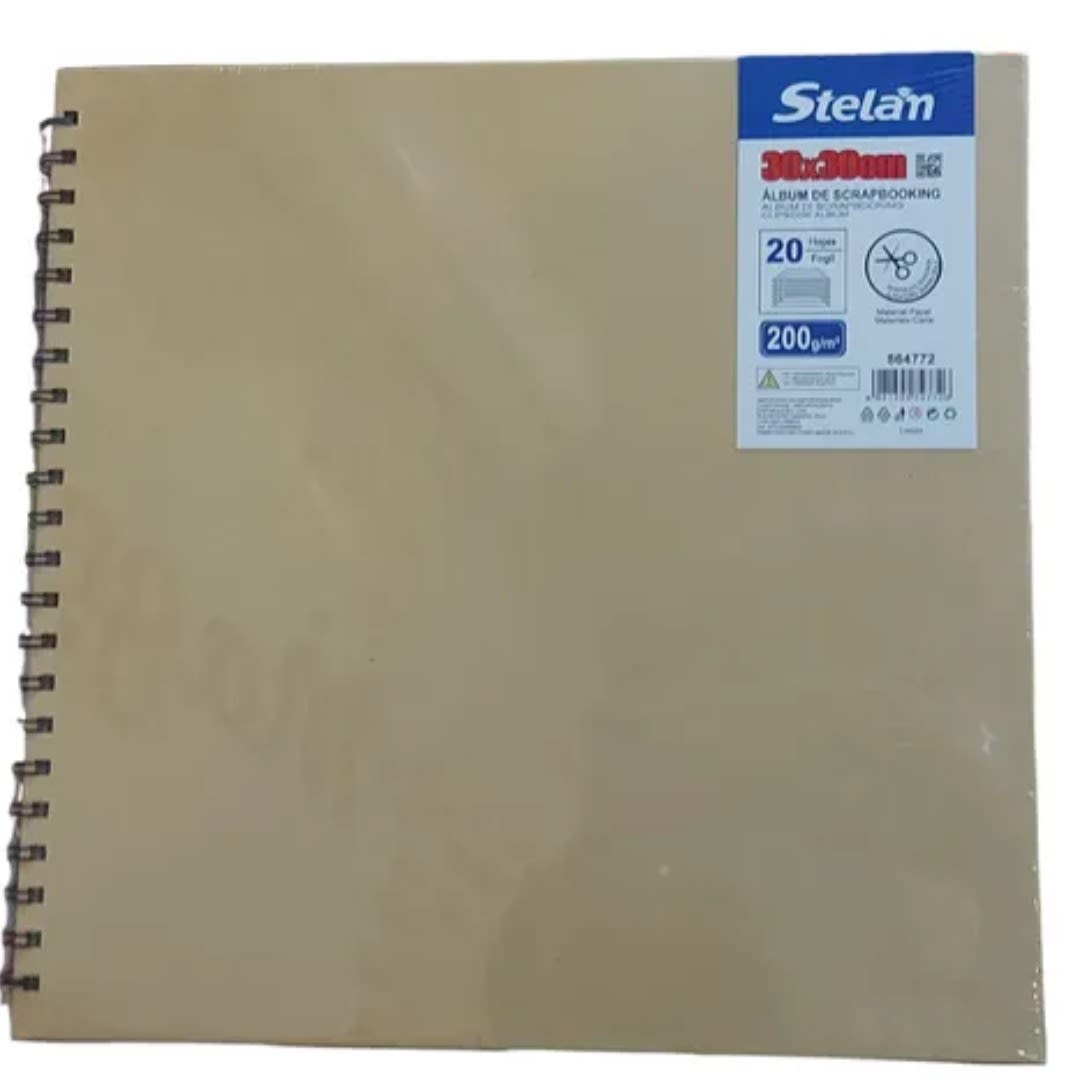 Libreta Álbum Scrapbooking 30x30cm Espiral 20hj Tapa Dura1