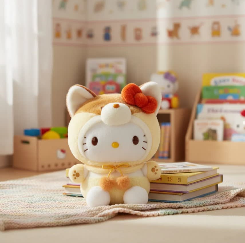 Peluche Hello Kitty 23cm Serie Forest Friends1