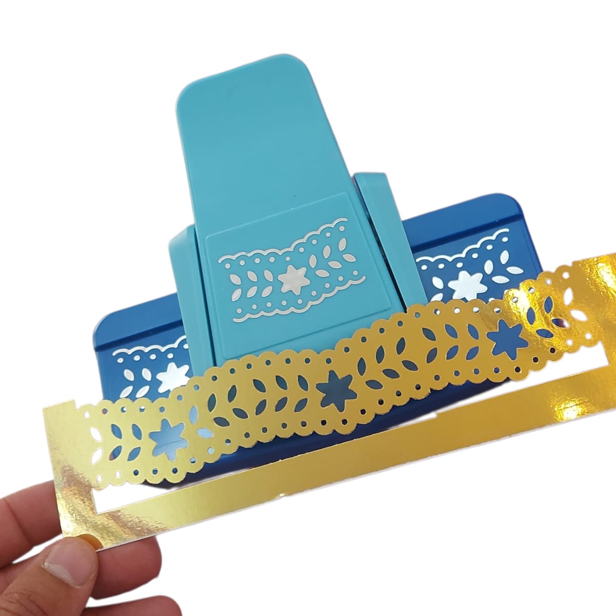 Perforadora de huincha con diseño blonda estrella 1,5