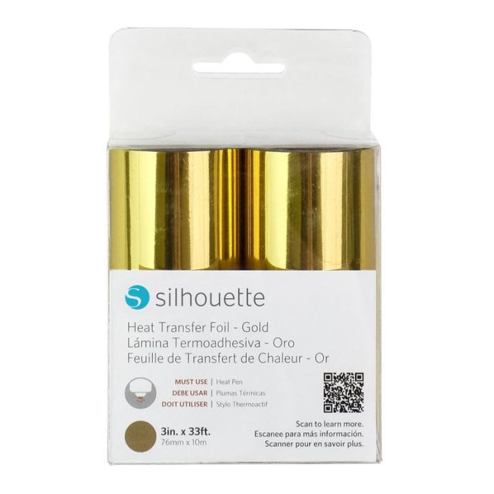 Silhouette Lámina de transferencia de calor 2 unidades x 10mtrs c/u Color Dorado2