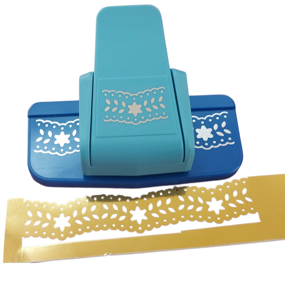 Perforadora de huincha con diseño blonda estrella 1,5