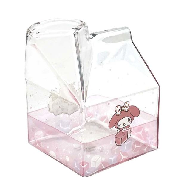 Kawaii Glass Milk Carton Cup17