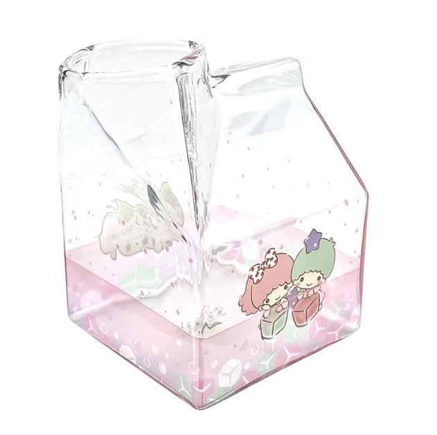 Kawaii Glass Milk Carton Cup11