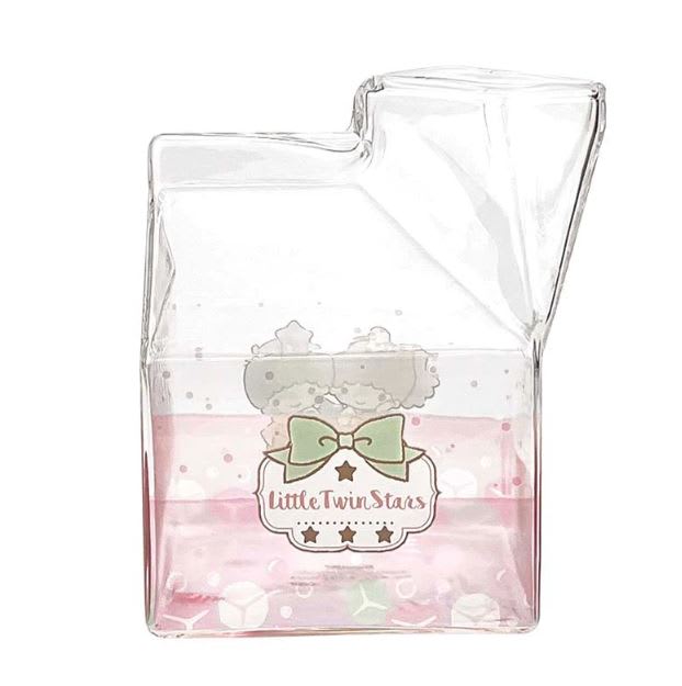 Kawaii Glass Milk Carton Cup10