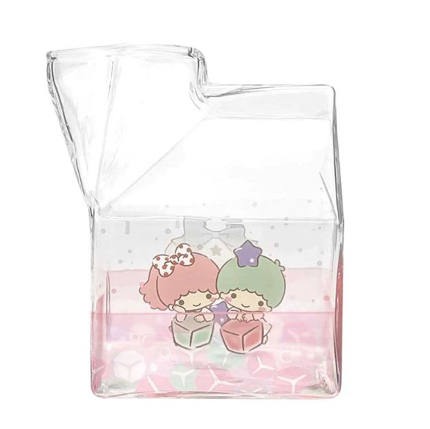 Kawaii Glass Milk Carton Cup12