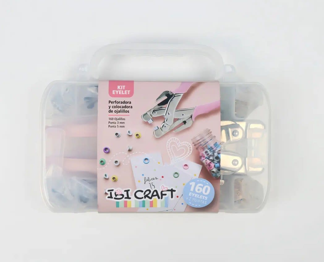PERFORADORA IBI CRAFT EYELET PARA OJETILLOS METALICOS 2 PUNTAS CON 160 EYELETS2