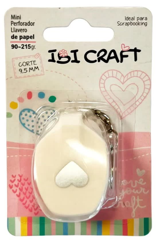 Mini Perforador Con Llavero Corazon 9.5cm2