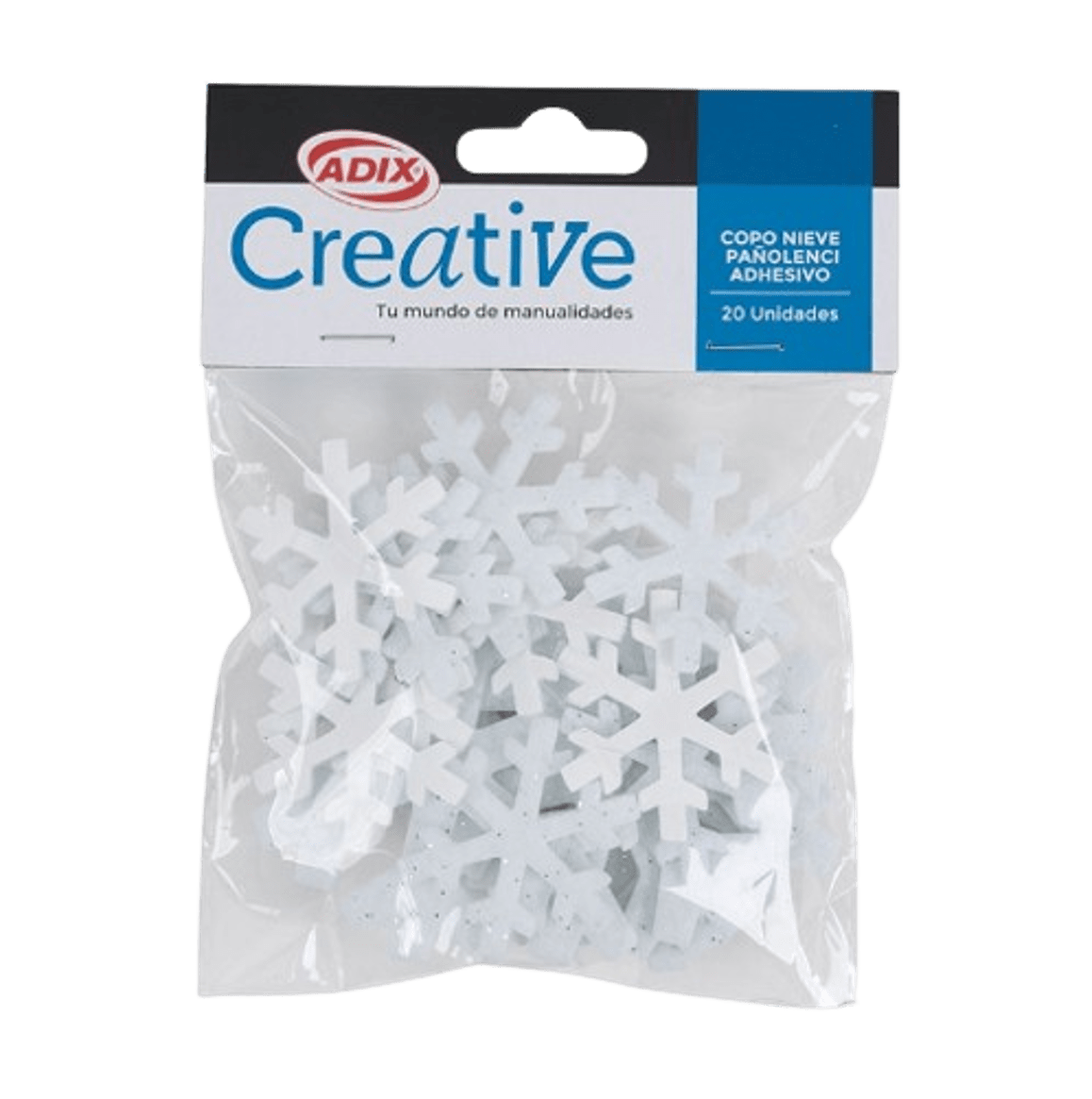 Copos de Nieve Adhesivos de PañoLenci 20und4
