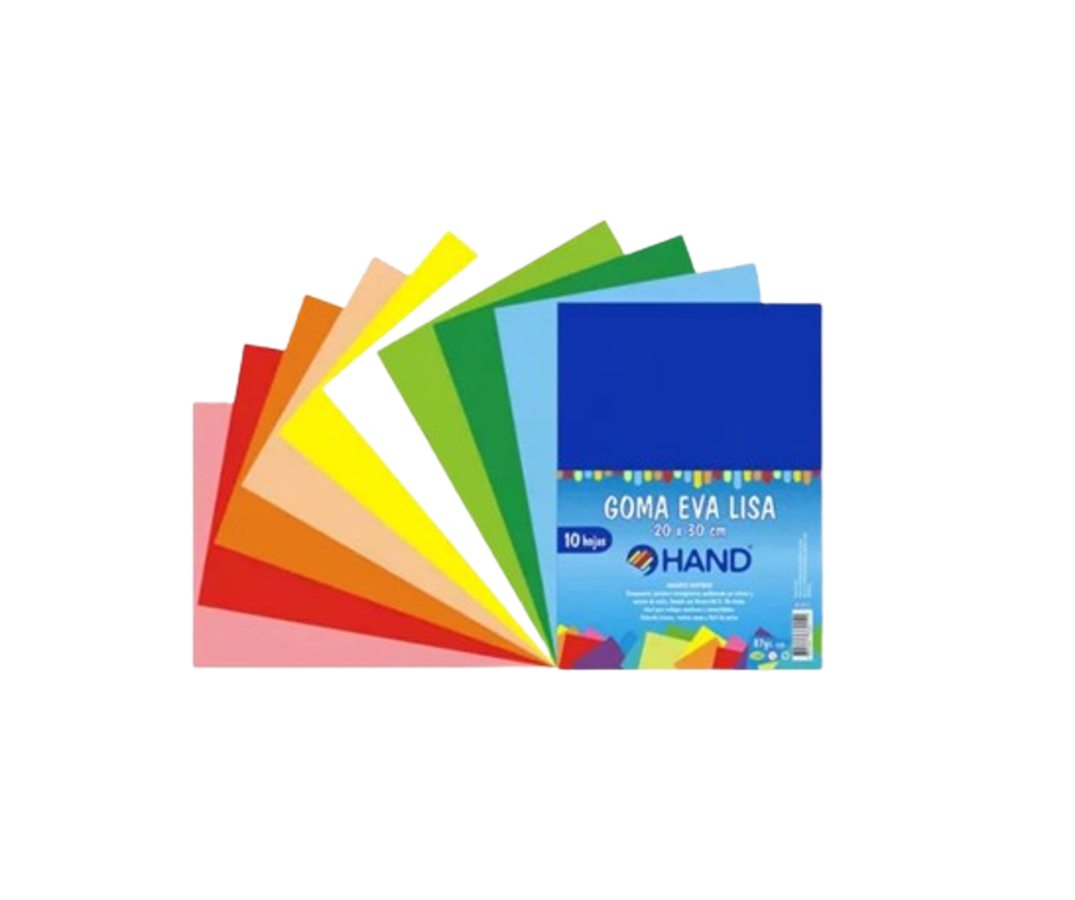 GOMA EVA LISA 10 COLORES 20X30CM2