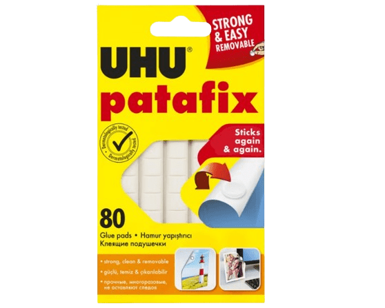 PEGAMENTO MASILLA ADHESIVA PATAFIX UHU 80UNDS1