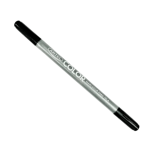 Marcador de Tela Negro Doble Punta2