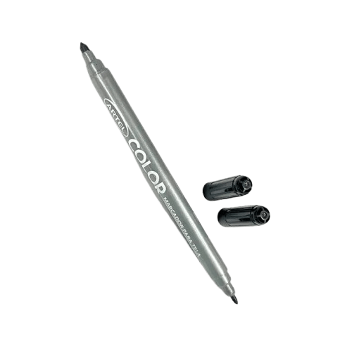 Marcador de Tela Negro Doble Punta1