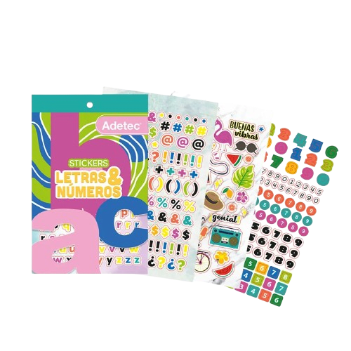 BLOCK DE STICKERS - LETRAS Y NUMEROS1