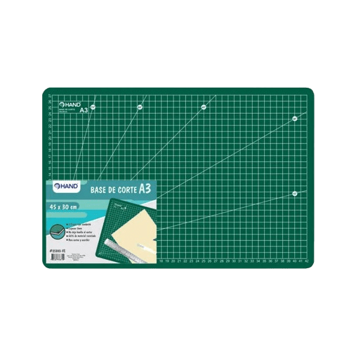 BASE DE CORTE 45X30cm 3mm A3 VERDE HAND1