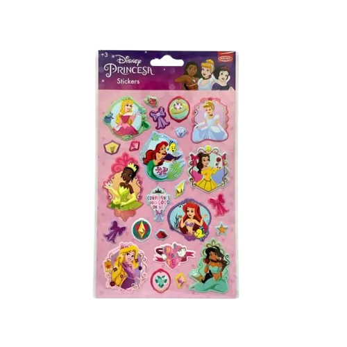Stickers Princesas De Disney 27 Stickers Con Relieve Estilo Puff1