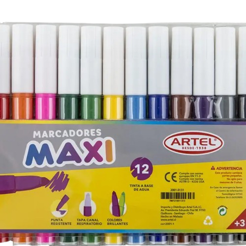 Estuche 12 Marcadores Maxi Artel1
