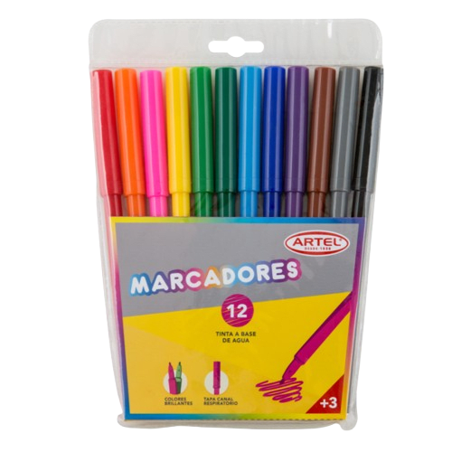 Estuche 12 Marcadores Artel1