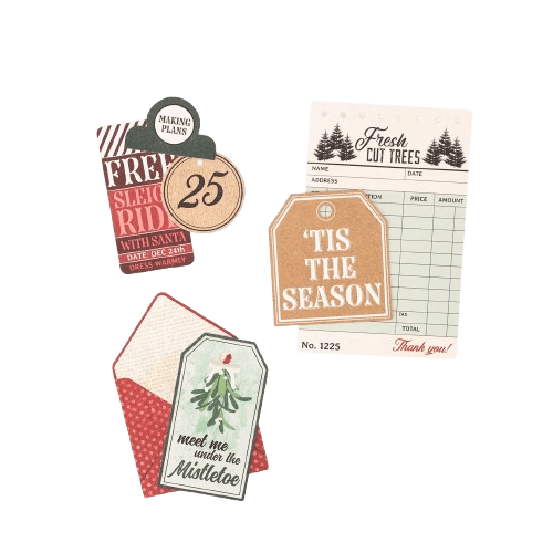 Figuras De Papel Para Scrapbook Precortado 50 Piezas Navidad3