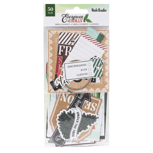 Figuras De Papel Para Scrapbook Precortado 50 Piezas Navidad4