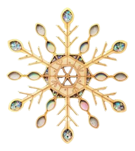 Adorno De Madera Copo De Nieve 9.5cm De Jolee's Boutique2