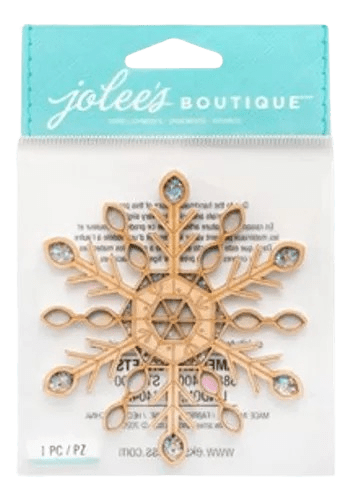 Adorno De Madera Copo De Nieve 9.5cm De Jolee's Boutique1