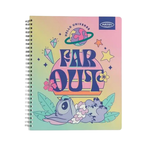 Cuaderno Universitario 100 Hojas 7mm Stitch Pastel2