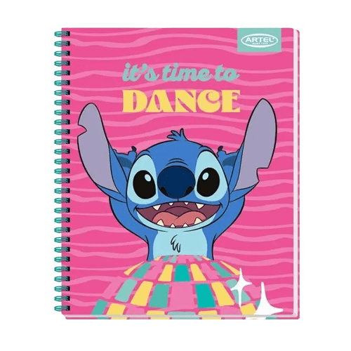 Cuaderno Universitario 100 Hojas 7mm Stitch Disco4