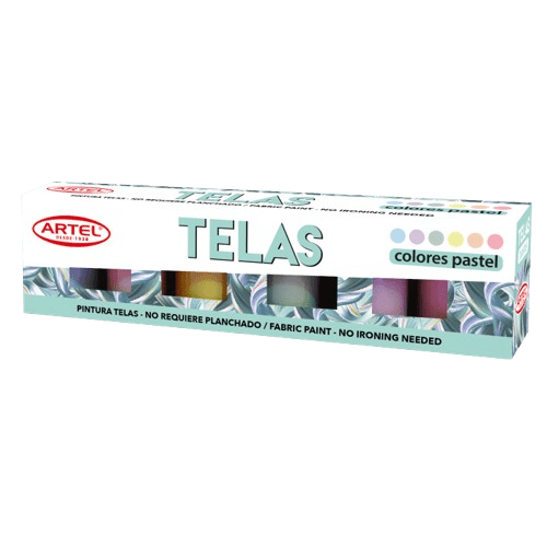 Pintura Para Tela Color Pastel 6 Colores 15ml1