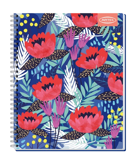 Cuaderno Universitario 100 Hojas 7mm Floral4