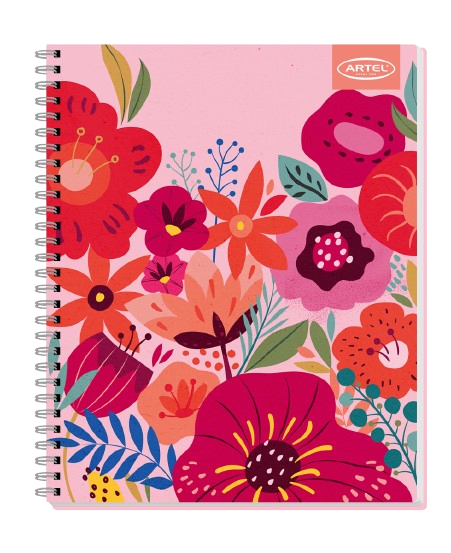 Cuaderno Universitario 100 Hojas 7mm Floral3