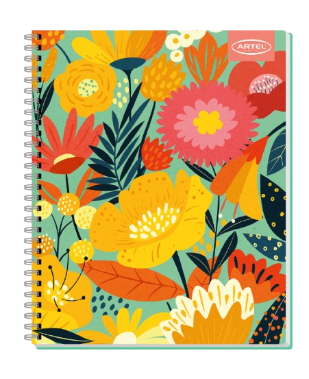 Cuaderno Universitario 100 Hojas 7mm Floral2