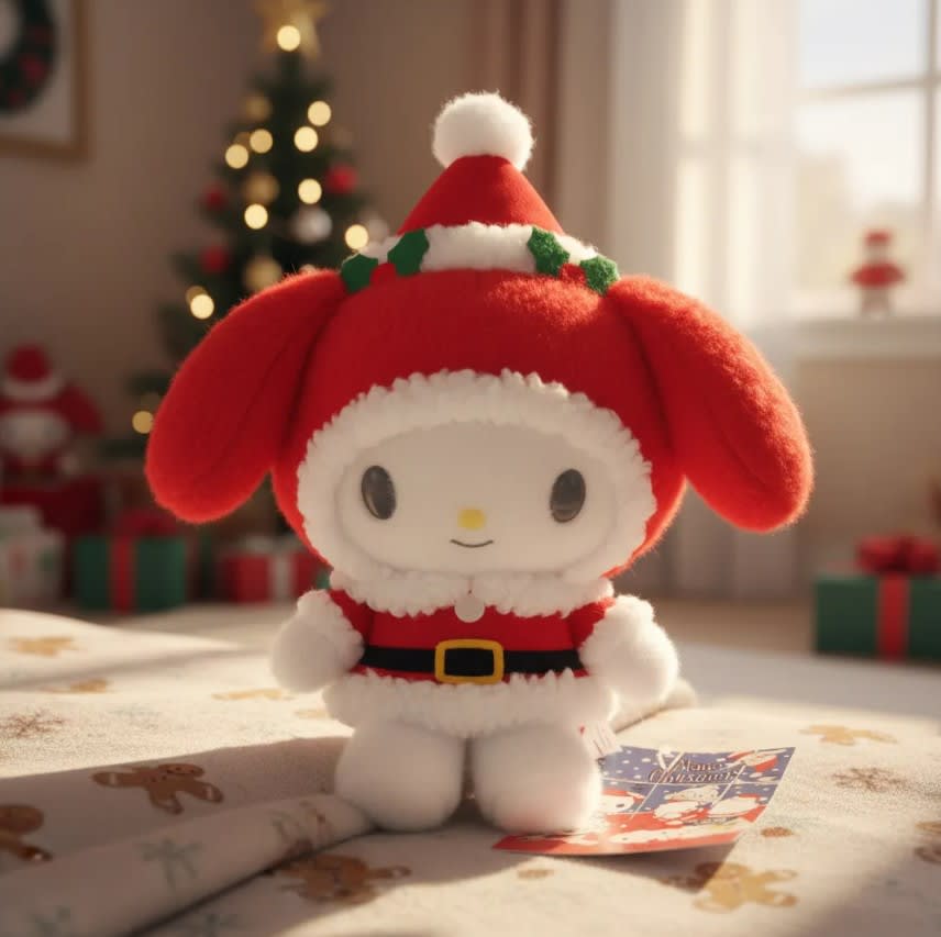 My melody traje de papá noel de peluche de 20cm1