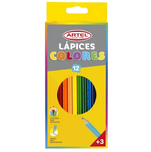 Estuche 12 Lápices de Color Largos1