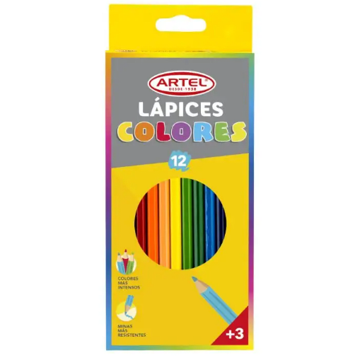 Estuche 12 Lápices de Color Largos2