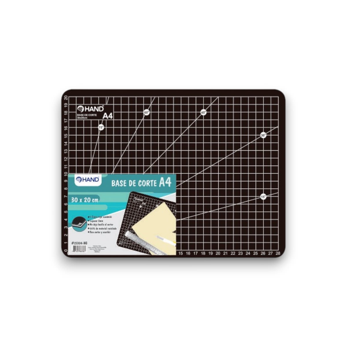 Base de corte A4 22x30cm Negro HAND1