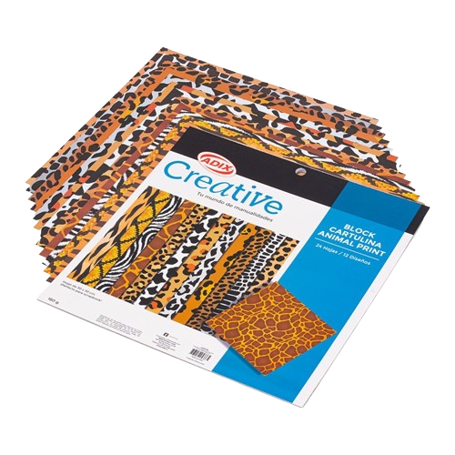 Block Cartulina Animal Print3