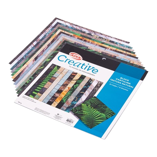 Block De Cartulinas Diseños Texturas naturales 30x30cm 24hojas1