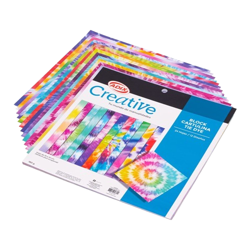 Block Cartulina Tie Dye 24u3