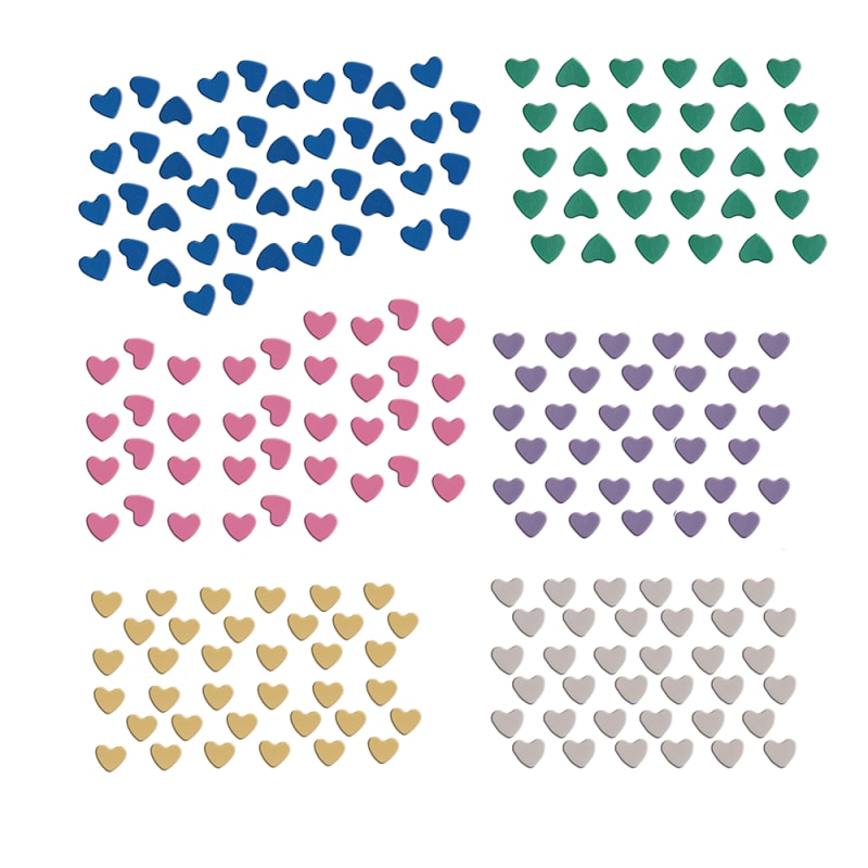 Confeti Corazón 6 Colores Pasteles3