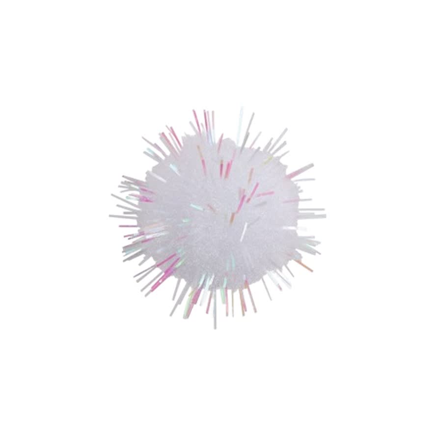 Pompon Glitter Blanco 25u2