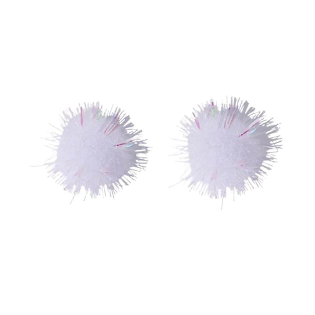 Pompon Glitter Blanco 25u1