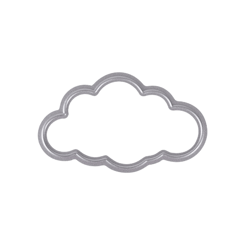 Troquel de corte mini nube 3Unds1